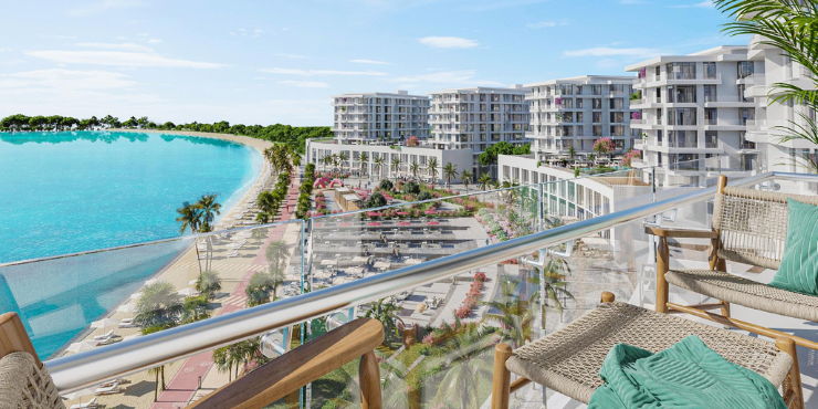 Visualisierung von Blue Pearls mit Apartments und Wasserblick